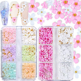 GZMAYUEN 920Pcs Zlatá Stříbrná Perlen s plochým zády pro nehty, Halbrunde Weiße Beige Perlen na nehty, Kleine Halbrunde Perlen s plochým zadním dílem Für DIY Nail Art Decor