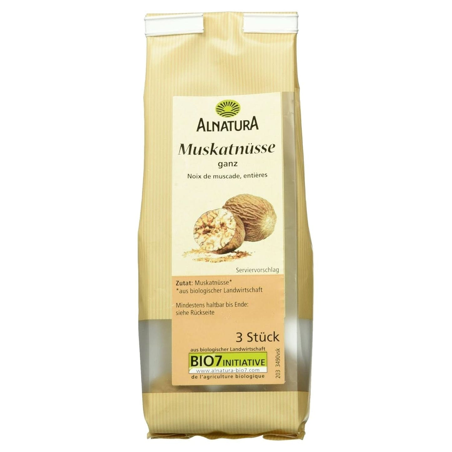 Celý organický muškátový oříšek 3 kusy Naty Shop Spices