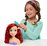 Ariel Just Play Vlasová hlava Disney Princess 20 cm s příslušenstvím Sada 7 dílů Hračka do červených vlasů pro děti od 3 let