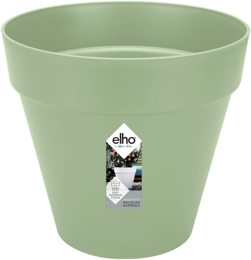 elho Loft Urban Round 40 - Venkovní květináče - 100% recyklovaný plast - Ø 38,5 x V 35,3 cm - Žlutá/okrová