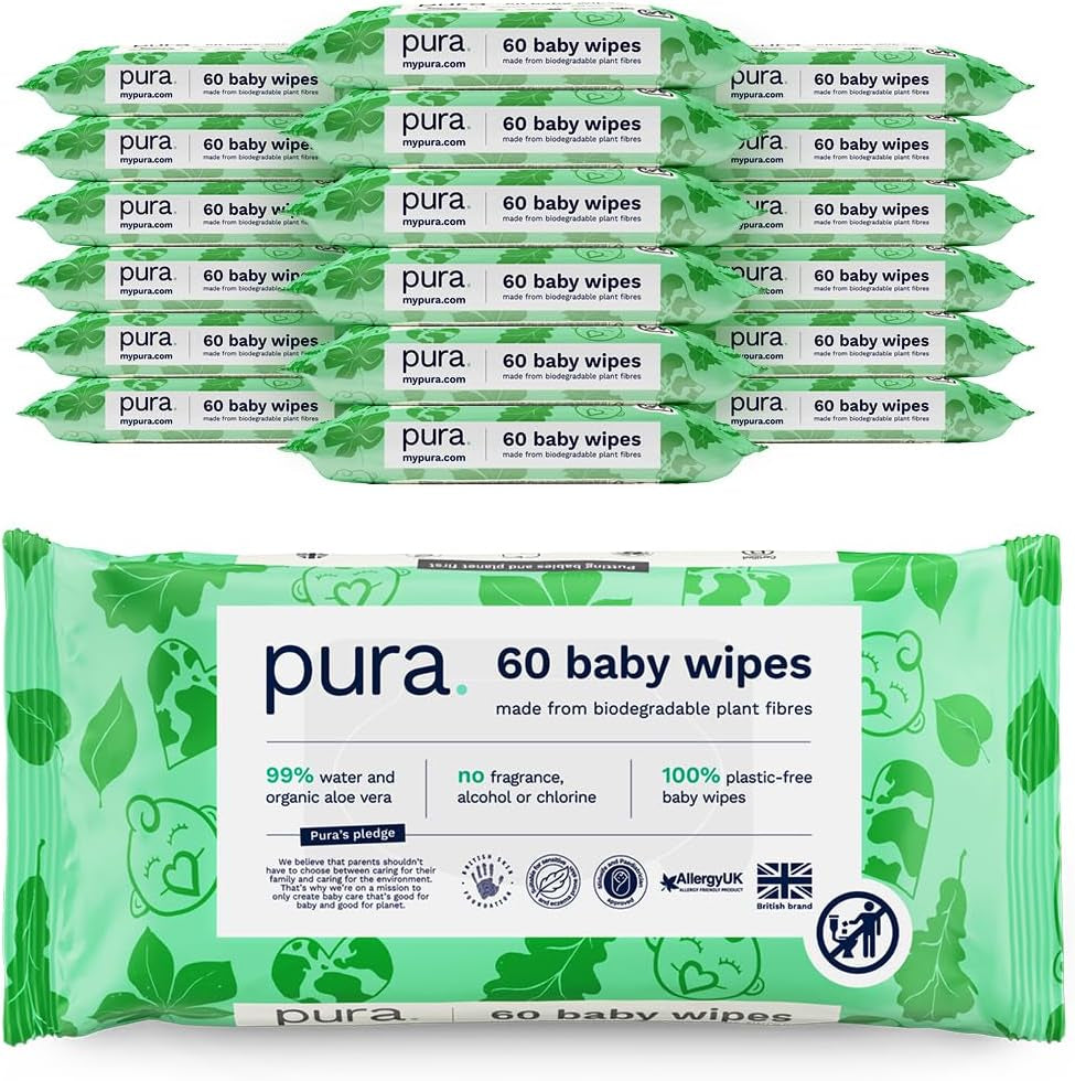 Ekologické jednorázové dětské ubrousky pro citlivou dětskou pokožku 70 ubrousků (1 balení) 99 % voda 100 % bez plastů pro citlivou pokožku Novorozenec se sklonem k ekzému Biologicky odbouratelný Vegan