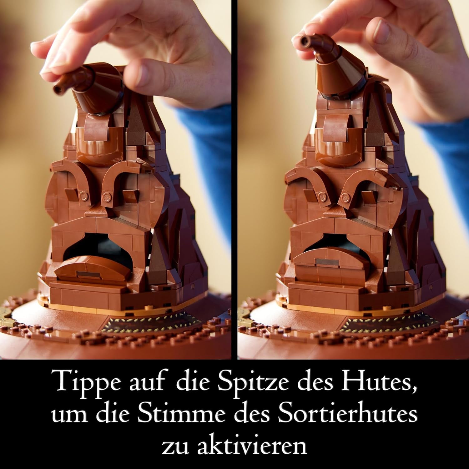 LEGO Harry Potter Mluvící klobouk Model Bradavic Dárek pro dospělé pro ženy Muži Máma Táta s 31 náhodnými kombinacemi zvuků Zařadí vás do vašeho bradavického domu 76429 Stavebnice Besuche den LEGO-Store