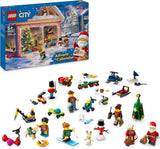 LEGO City Adventní kalendář 2024, adventní dárek pro děti od 5 let, 24 překvapení, minifigurky ve vánočním overalu, Santa Claus a paní Santa Clausová, vánoční dárek 60436 Stavebnice Besuche den LEGO-Store Single