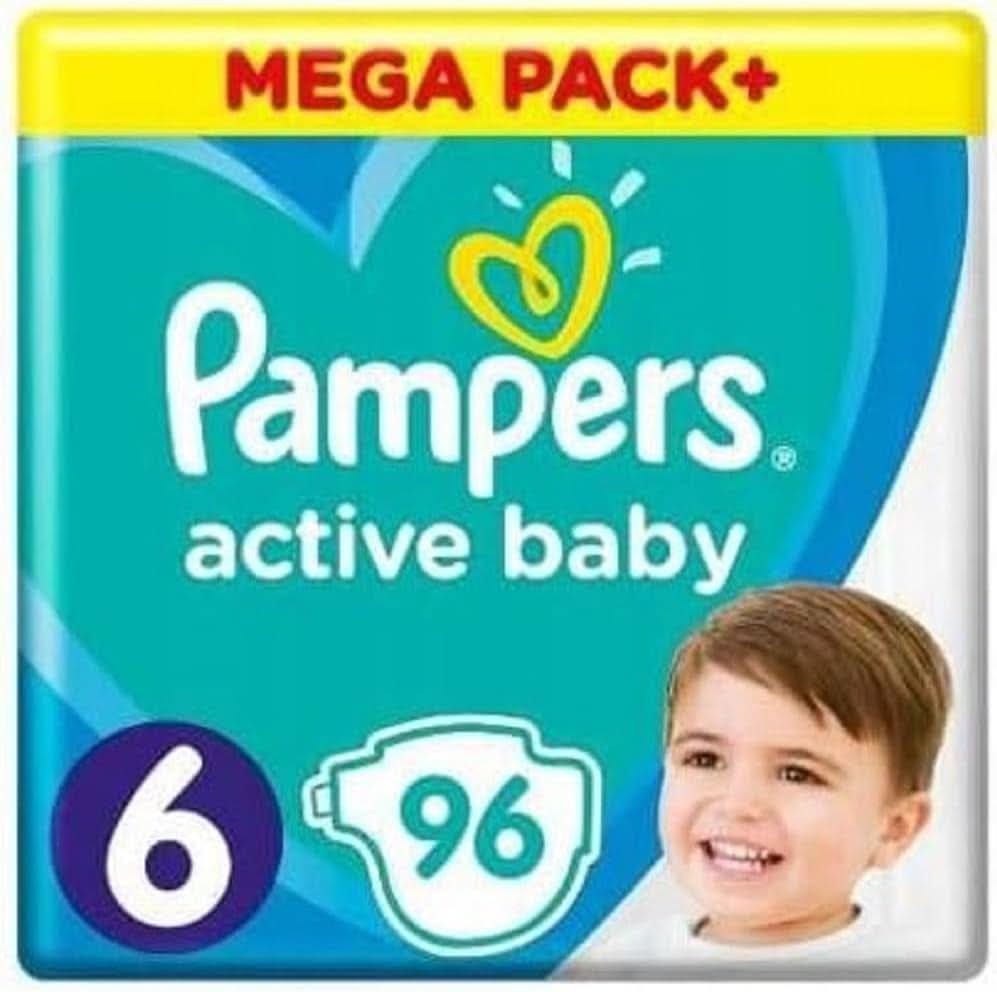 Pampers plena velikost 6 (13-18Kg), aktivní dětská plena, 96 Stück, Durchlaufschutz Ganztägig Naty Shop