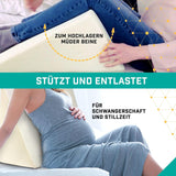 Klínový polštář na postel a pohovku - Ideální jako polštář na čtení, záda do postele nebo na zvedání nohou - Rozměrově stabilní pěna - Pratelný potah