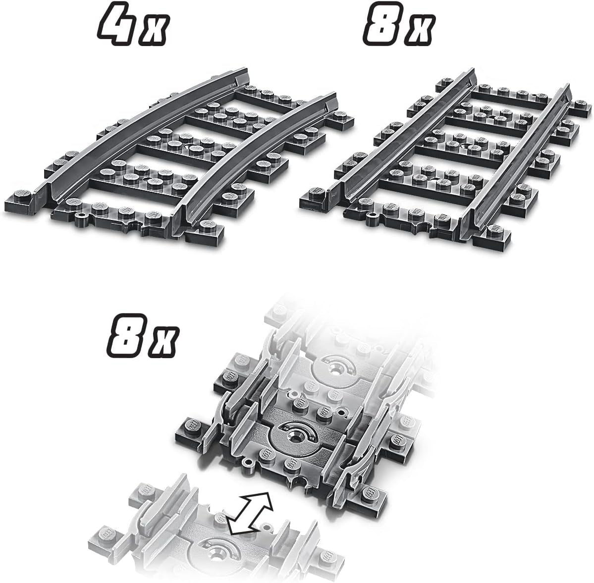 LEGO 60205 City Tracks 20dílná rozšiřující sada pro děti Sada hraček pro chlapce a dívky Stavebnice Besuche den LEGO-Store