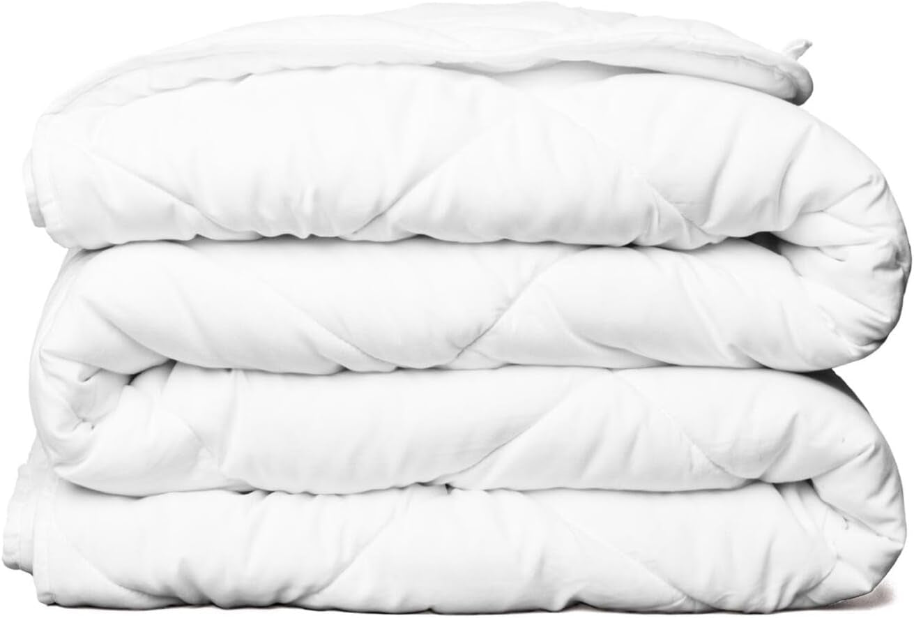 All Seasons Twin/Twin XL péřová oboustranná alternativní přikrývka – prodyšná, extra dlouhá, vysoce kvalitní, měkké mikrovlákno – šedá vložka do přikrývky Přikrývky a přikrývky Naty Shop White Twin/Twin Xl