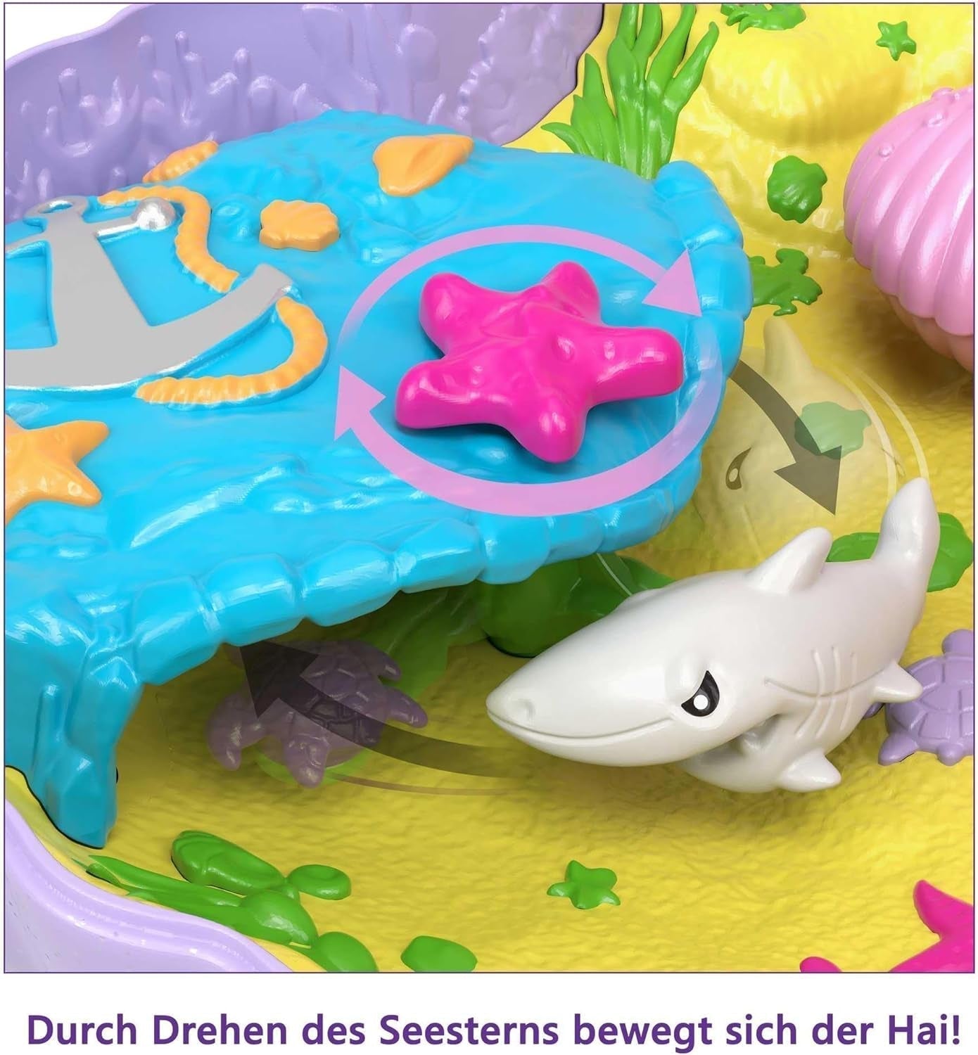 Polly kapesní obal na rakev kolem skořápky pod vodou 2 panenky 1 ponorka Polly kapesní mořská panna hračka 4 roky stará hračka GNH11 Naty Shop Dolls