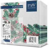 PAW - Airlaid ubrousky (40 X 40 cm) I 50 kusů I Ideální na Vánoce, zimu, svátky I Dekorace na štědrovečerní stůl I Ubrousky podobné Airlaid Větve na zimu I Větve na zimu