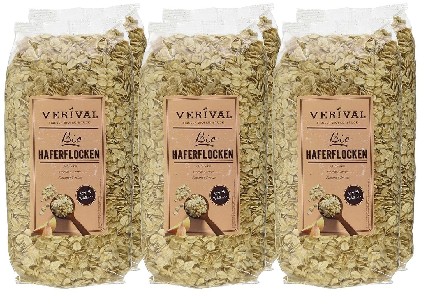 Verival Ovesné vločky - Bio, balení 6 x 500 gramů Cereale Naty Shop