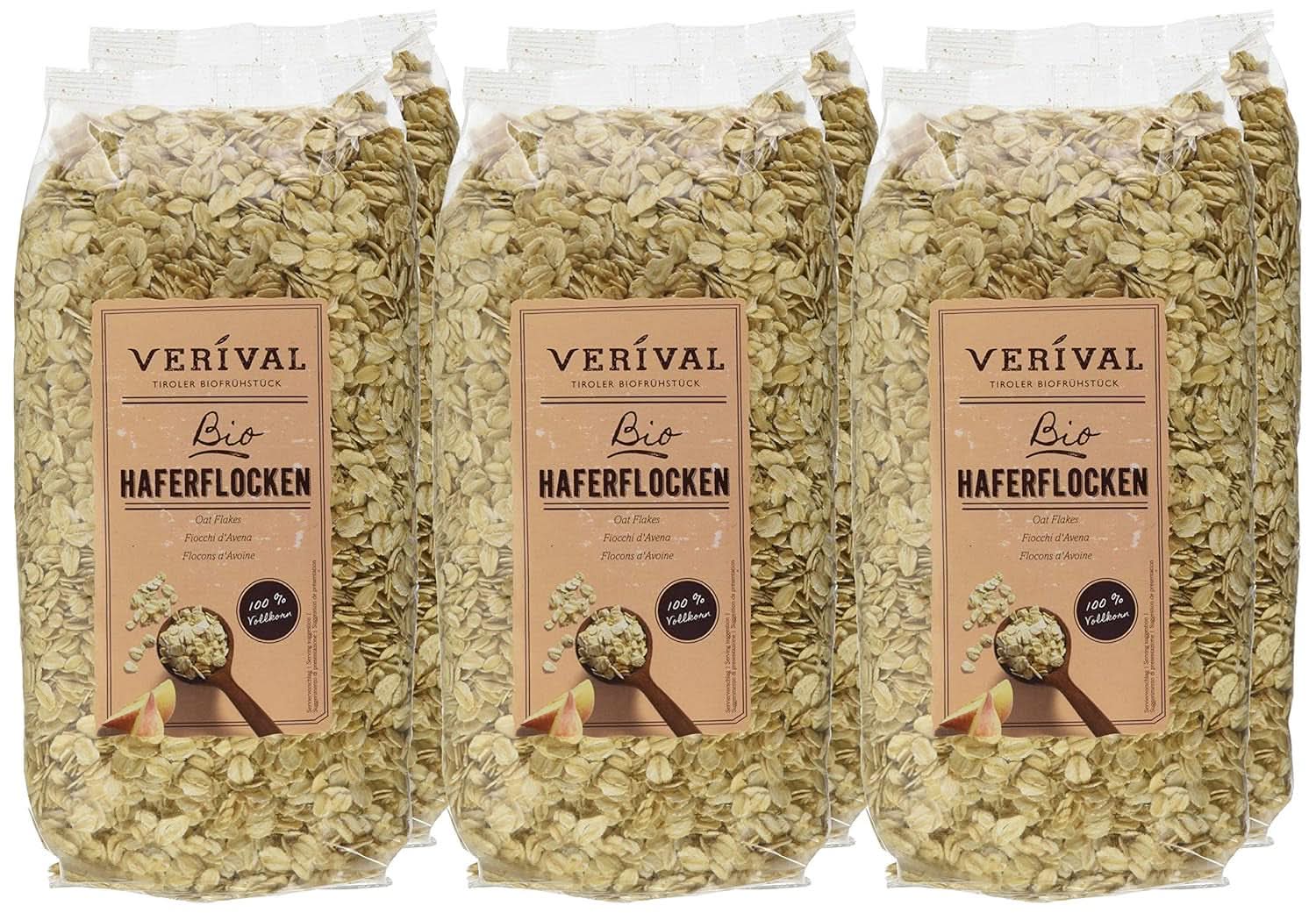 Verival Ovesné vločky - Bio, balení 6 x 500 gramů Cereale Naty Shop
