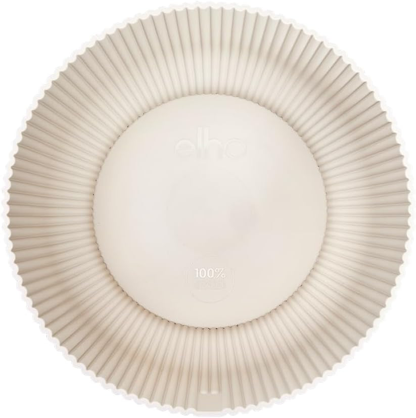 elho Vibes Fold Bowl 25 - Vnitřní květináče - 100% recyklovaný plast - Ø 24,9 x V 12,1 cm - Bílé/bílé prádlo