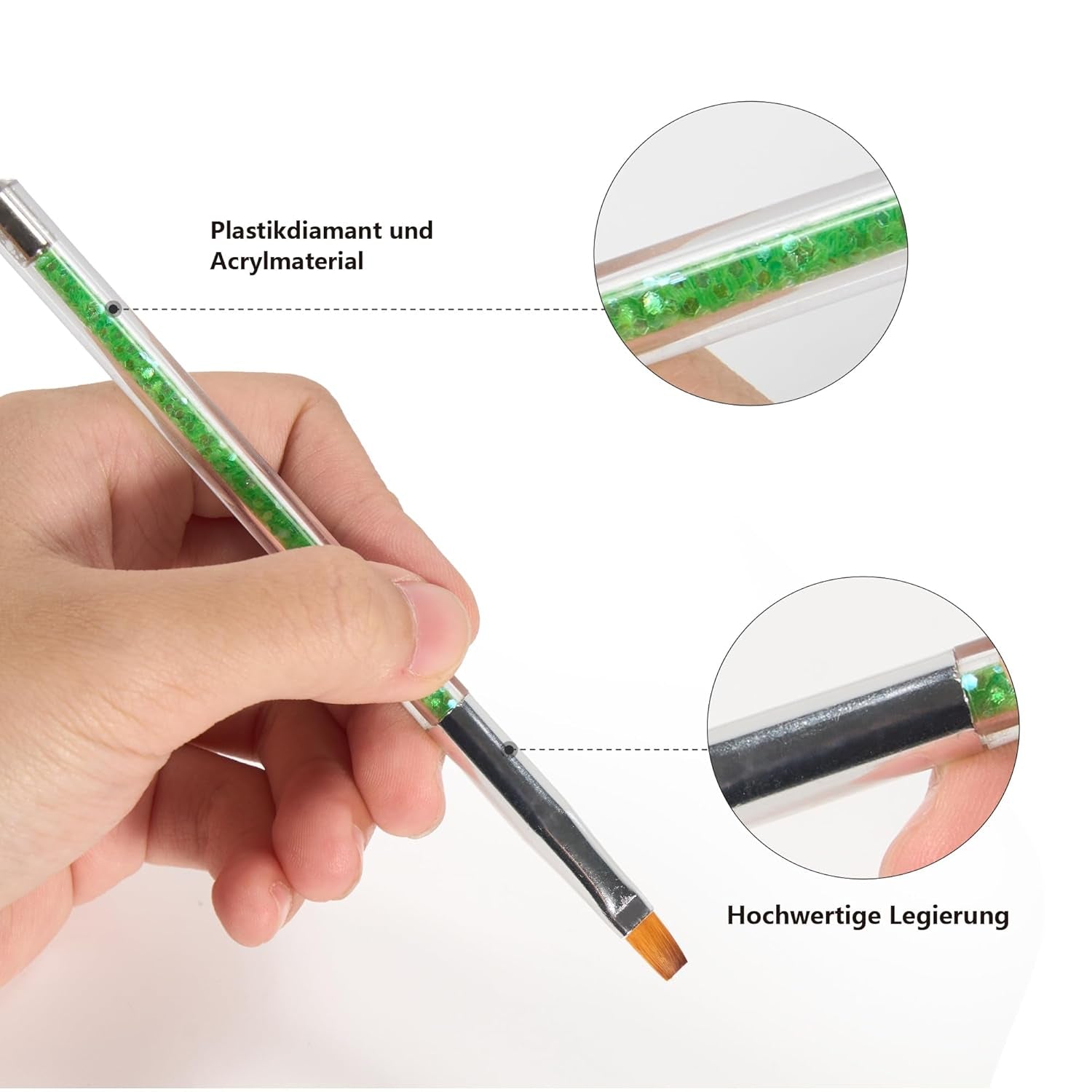 8 Stück Nagel Pinsel, Nagelkunstpinsel Pinsel Set, Pinsel Für Nägel Mit Doppelkopf Nail Art Pinsel Set Dotting Pen Und Gel Štětec na nehty Präzise Pinsel Für Nageldesign Und Verzierungen