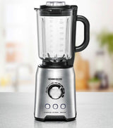 ROMMELSBACHER Standmixer MX 1250-22 000 U/Min, Stufenlose Drehzahlregulierung, Funktionsstasten (Smoothie, Clean/Pulse, Ice Crush), Glaskrug, Edelstahlgehäuse, Spezialmesser, 1200 Watt Kitchen Naty Shop