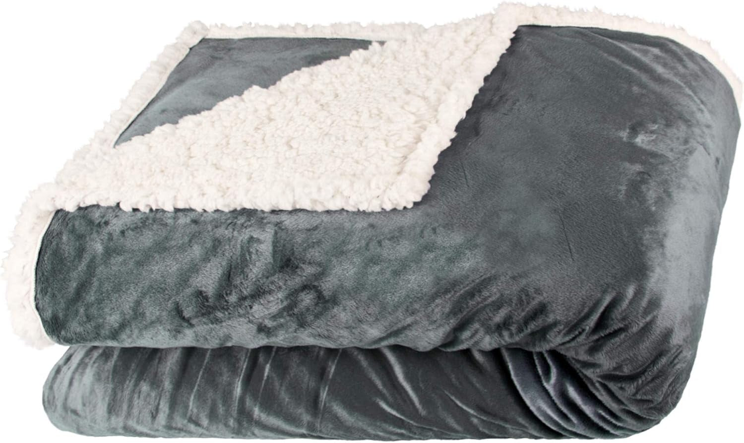 Aqua-Textil Nadýchaná plyšová deka 150 X 200 Cm Šedobílá Melange Plyšová TV deka Přehoz Sherpa Fleece Oeko-Tex Ottawa Postele a deky Besuche den aqua-textil-Store Šedá Bílá Nicki Pohodlná deka 150 X 200 Cm