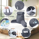 INFANTIA ergonomický polštář na čtení s područkami, opěrka zad, velký, šedý