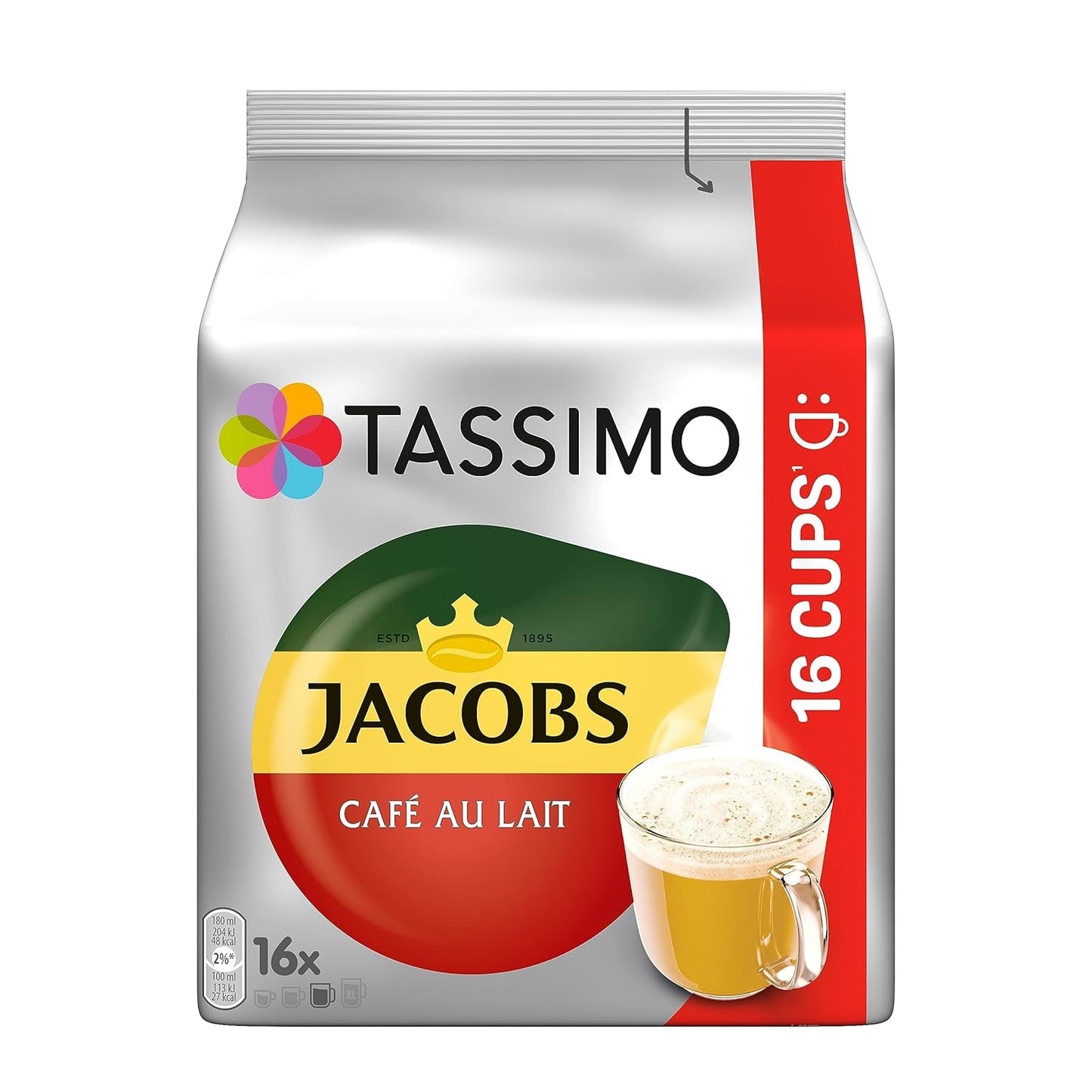 Tassimo Kapseln Jacobs Café au Lait, 5 x 16 padů, 80 kaffeekapseln