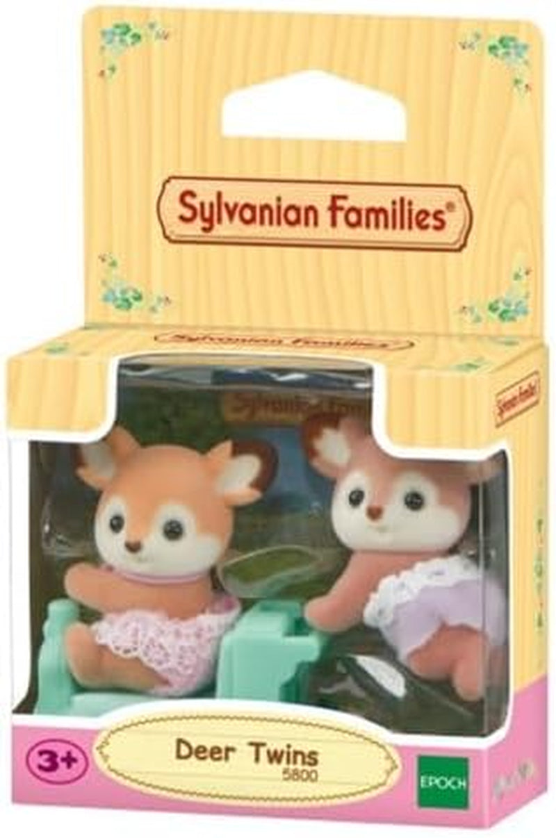 Sylvanian Families 5800 Deer Twins, herní sada s figurkami zvířat, figurky lesních zvířat, hračka pro děti od 3 let