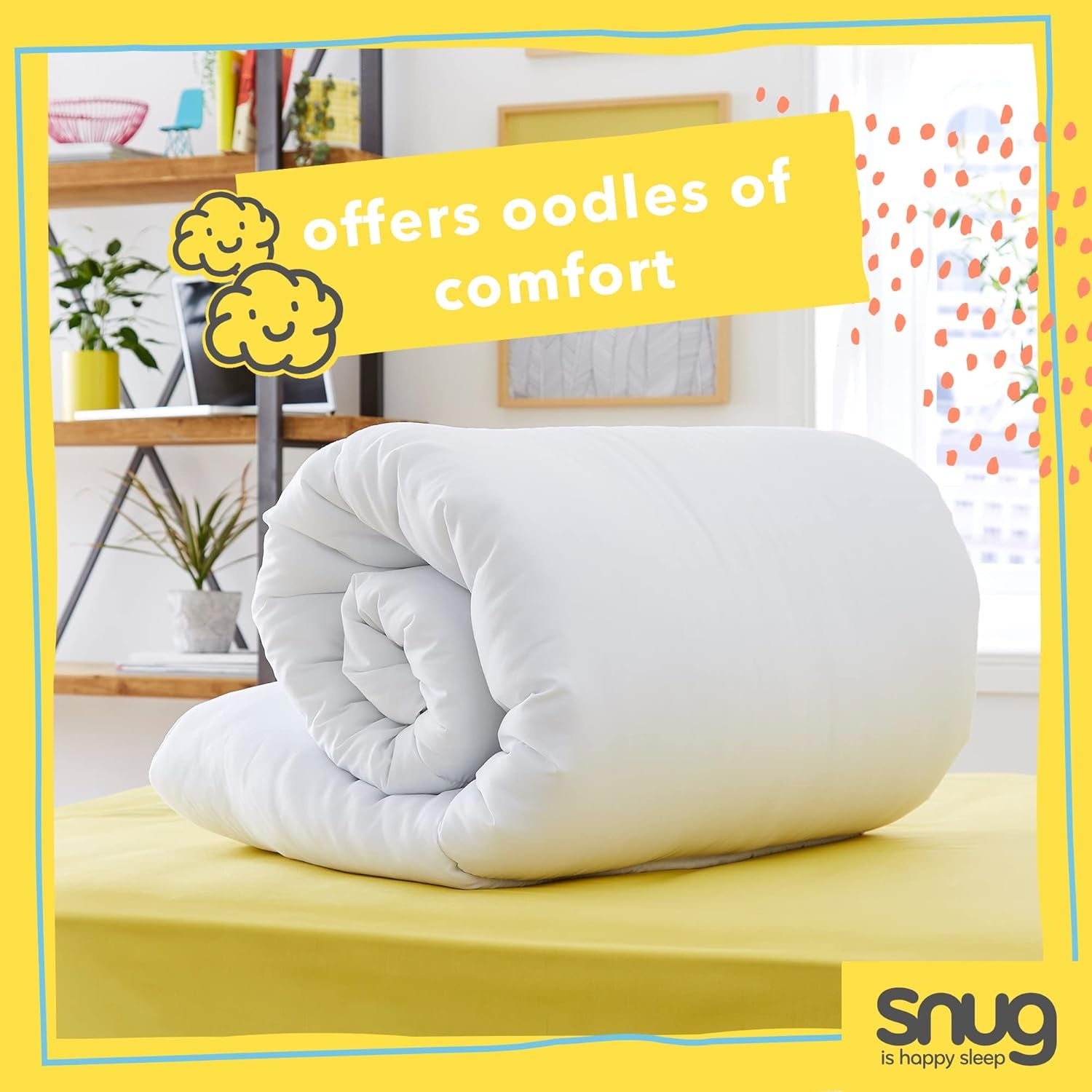 Just Right Snug Duvet, 10,5 tog, duté vlákno, bílá, manželská postel Peřiny a přikrývky Naty Shop