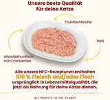 Almo Nature HFC Urinary Help - Nassfutter für Katzen - Unterstützung für die Harnwege - Atlantischer Tunfisch & Cranberries - Human Grade, Monoprotein, Glutenfrei - 24x50g