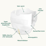 Bambo Nature plenky pro miminka, velikost 0 (1-3 kg), 144 ks, měsíční box | Prémiové plenky s vylepšenou ochranou proti úniku | Maximální pohodlí a svoboda pro novorozence | Dermatologicky testované plenky