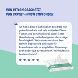 Naïf Plastikfreie Feuchttücher 432 Stück (8Er X 54 Feuchttücher) - Pflege Für Babypo, Körper Und Gesicht - 99% Aus Wasser - 0% Parfüm Und Alkohol - Nachhaltige Feuchttücherbox Eukalyptus Sensi