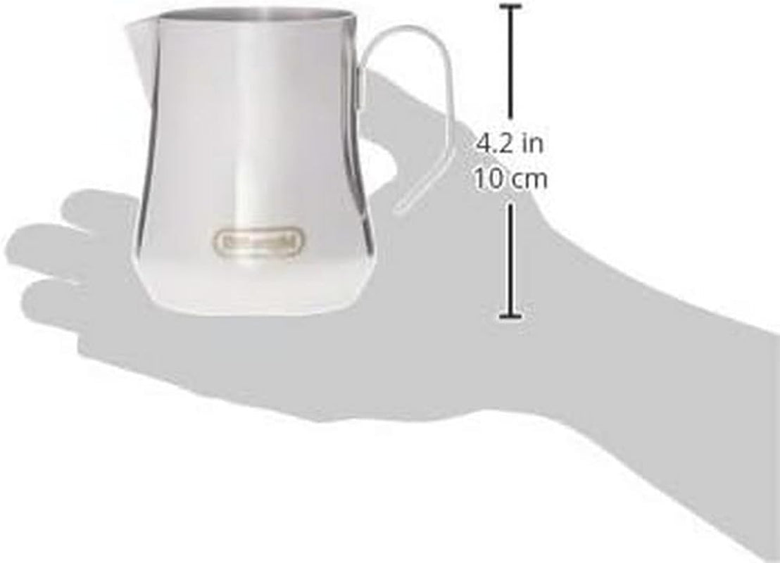 De'Longhi konvička na mléko DLSC060, konvička na ruční napěňování, ergonomická rukojeť, objem 350 ml, nerezová ocel