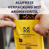 Martermühle Strong Espresso Cream 500g | Arabica/Robusta | Příchutě: Tmavé kakao, lískový ořech | Světle pražená celá zrna espressa, nízká kyselost