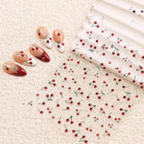 JMEOWIO 3D Nálepka na nehty Kirsche Nail Art Nálepka Selbtklebend Nagelaufkleber 5D Stereoskopická dekorace Nageldesign Zubehör 1 Blatt