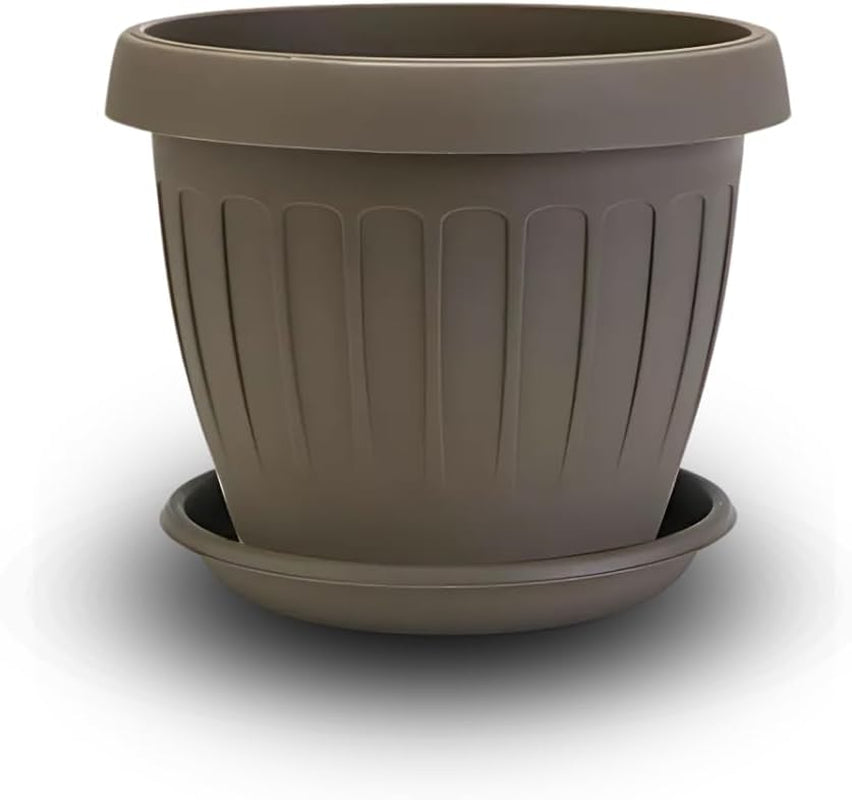 Malý hrnec s talířem - 17 cm hrnec s talířem | Praktický a lehký design | Ideální pro rostliny, řízky nebo rané výhonky 17 cm
