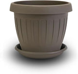 Malý hrnec s talířem - 17 cm hrnec s talířem | Praktický a lehký design | Ideální pro rostliny, řízky nebo rané výhonky 17 cm