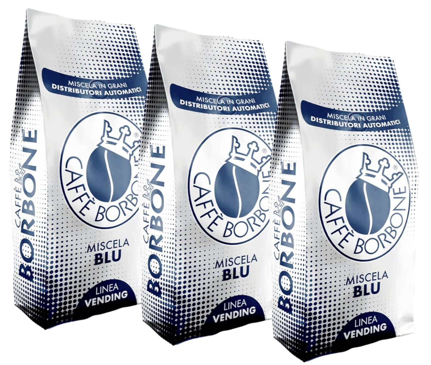 Caffé Borbone Venedig Blu 3 x 1000g z Itálie | Bourbonská káva | Celá zrna | 60% Arabica, 40% Robusta | + Pečivo Jassas