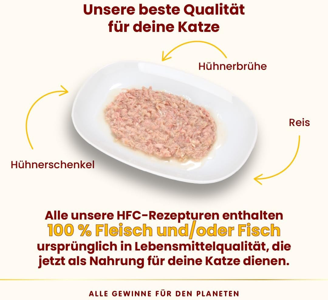 Almo Nature HFC Mokré přírodní krmivo pro kočky - kuřecí stehýnka, balení 24 ks (24 x 70 g)
