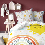 Dětské povlečení, Rainbow, mikrovlákno Povlečení dětské Naty Shop Rainbow (Model 2) 135X200+80X80