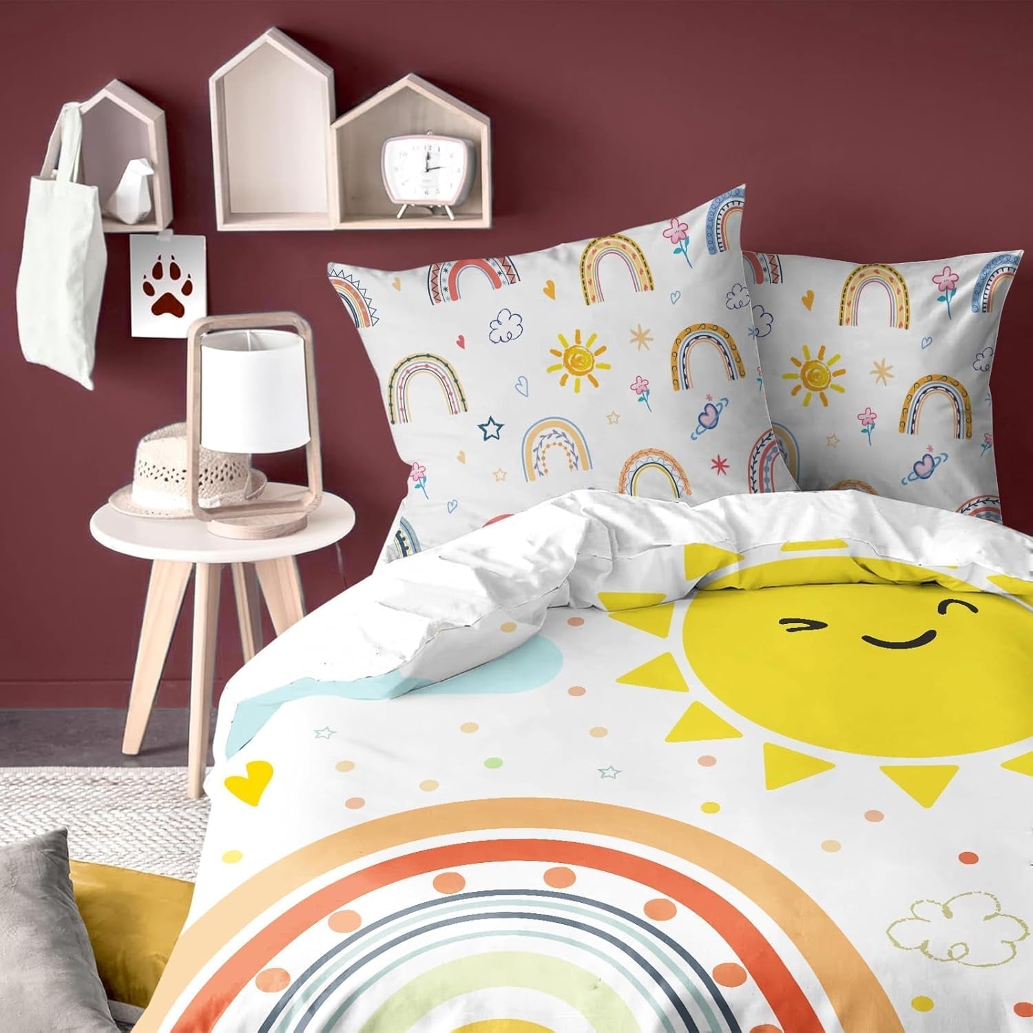 Dětské povlečení, Rainbow, mikrovlákno Povlečení dětské Naty Shop Rainbow (Model 2) 135X200+80X80