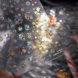 JMEOWIO 3D Nálepka na nehty Bunte Blasen Nálepka na nehty Selbstklebend Nagelaufkleber 5D Stereoskopická dekorace Nageldesign Zubehör 1 Blatt