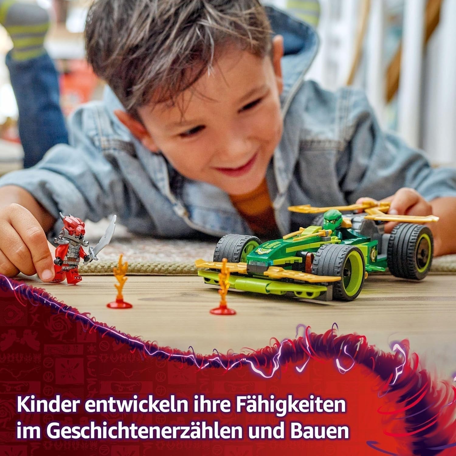 LEGO NINJAGO Lloyd's Action Speedster - Stavebnice autíčka se 2 minifigurkami pro hraní rolí, stavění autíčka pro děti - dárek pro chlapce a dívky od 7 let 71828 Stavebnice Besuche den LEGO-Store