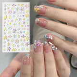 Sada nálepek na nehty Für Einzigartiges Nageldesign, 4 Blatt Frühlingsthemen Nail Art Zubehör, Perfekt Für 3D Gel Nägel Und UV Gel Strips