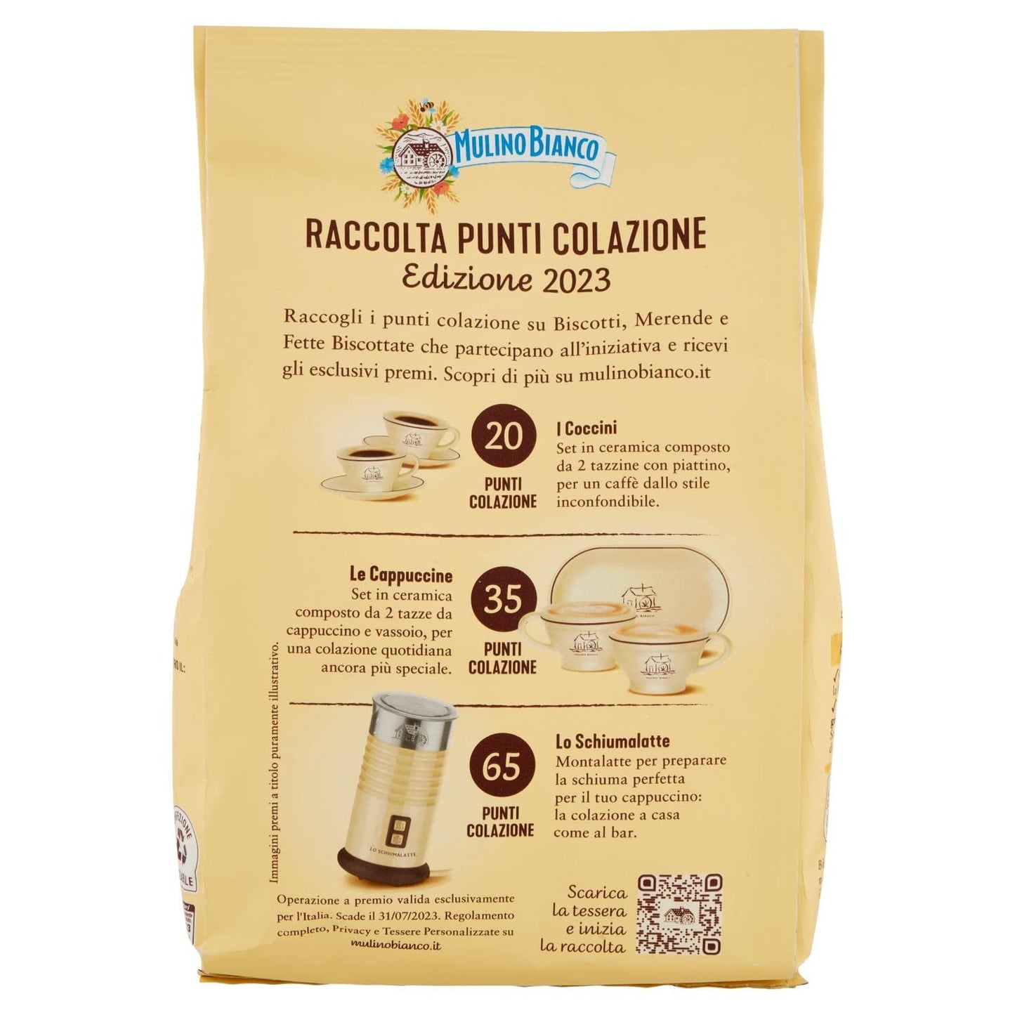 White Mill Frollini Galletti sušenky s čerstvým mlékem, 100% italské, 350 g