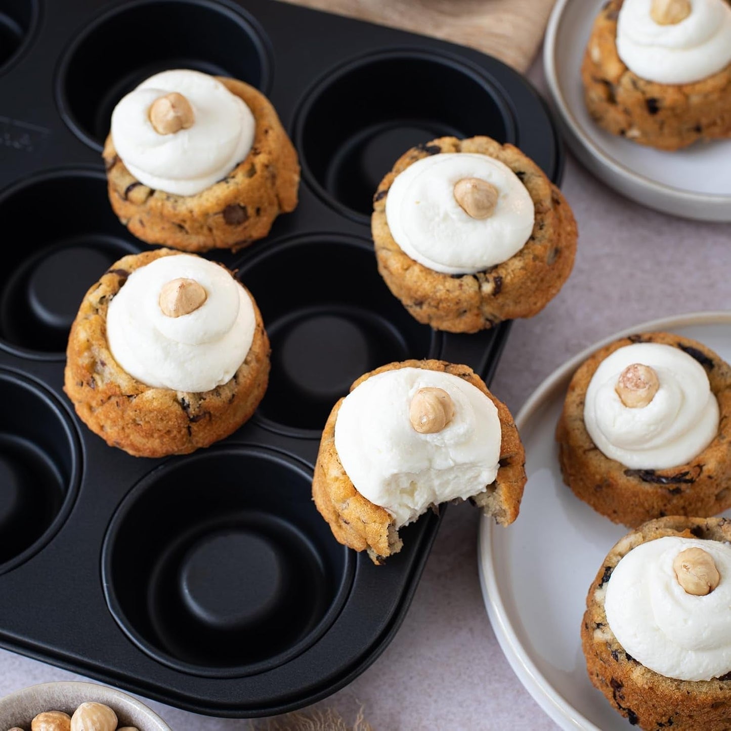 Sada Zenker Cup-Cake-Backblech 12Er – Premium Antihaftbeschichtung, Für Perfekte Cupcakes, 385X265X30Mm, Hitzebeständig Bis 230°C Formy a plechy na pečení Naty Shop