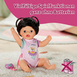 BABY Born Amy - 36 cm panenka - Dětská panenka se 7 funkcemi pro batolata od 1 roku - Funguje bez baterií - Včetně příslušenství a matrace