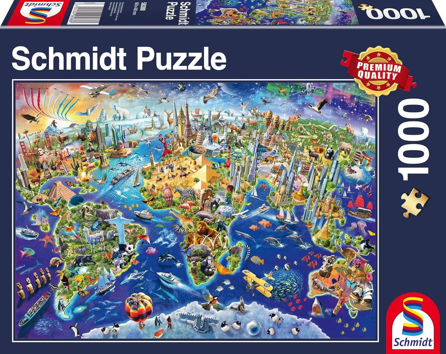 Schmidt Spiele 58288, Objevte svět, skládačka 1000 dílků Puzzle Naty Shop Výchozí název