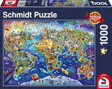 Schmidt Spiele 58288, Objevte svět, skládačka 1000 dílků Puzzle Naty Shop Výchozí název