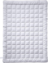 Billerbeck Simone Superlight přikrývka - hedvábná přikrývka - 135 X 200 Cm - letní přikrývka, chladivá přikrývka, lehká letní přikrývka - 100% bavlna, bílá Přikrývky a přikrývky Naty Shop 135X200 Cm