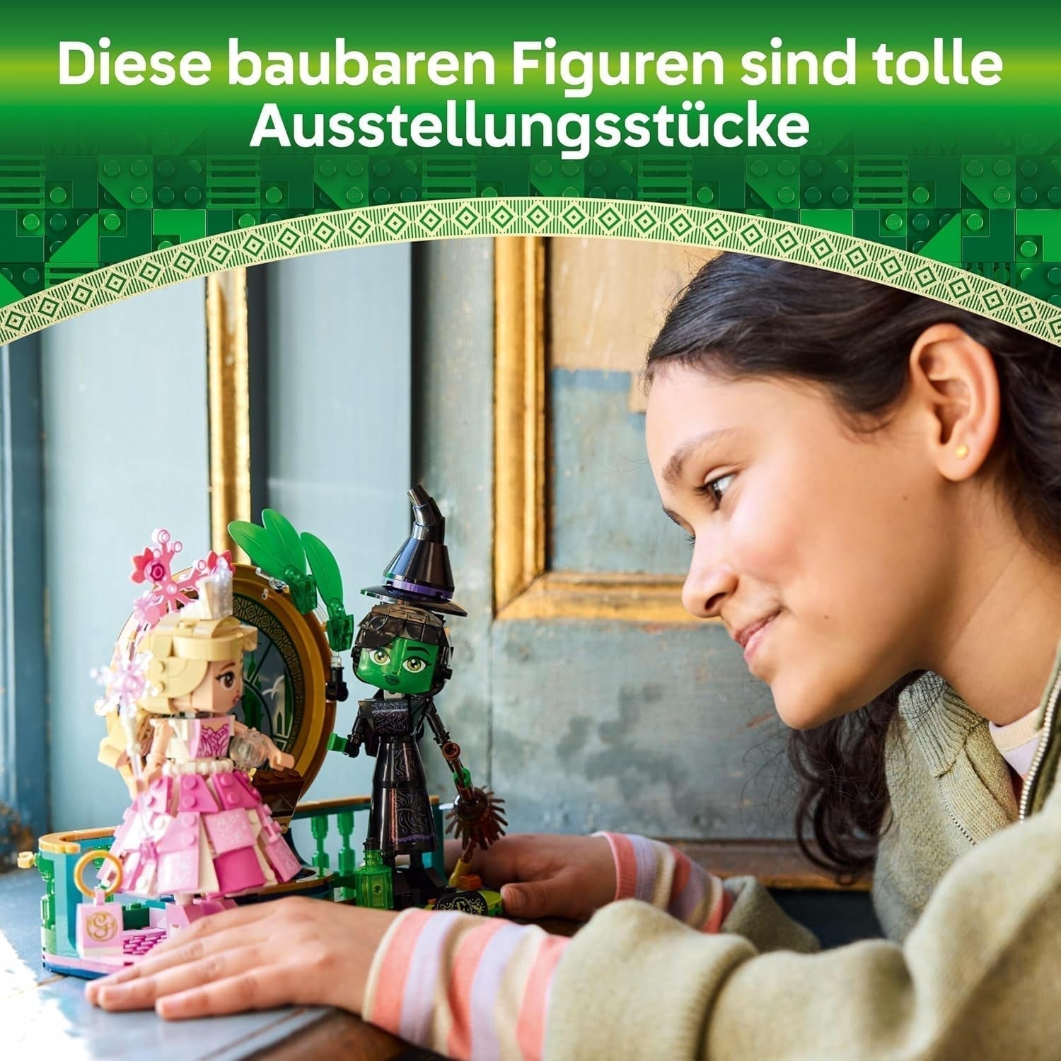 LEGO Wicked panenky Elphaba a Glinda - sběratelská figurka čarodějnice ze země Oz - kreativní dárek pro dívky starší 10 let a fanoušky filmu - 75682 Stavebnice Besuche den LEGO-Store