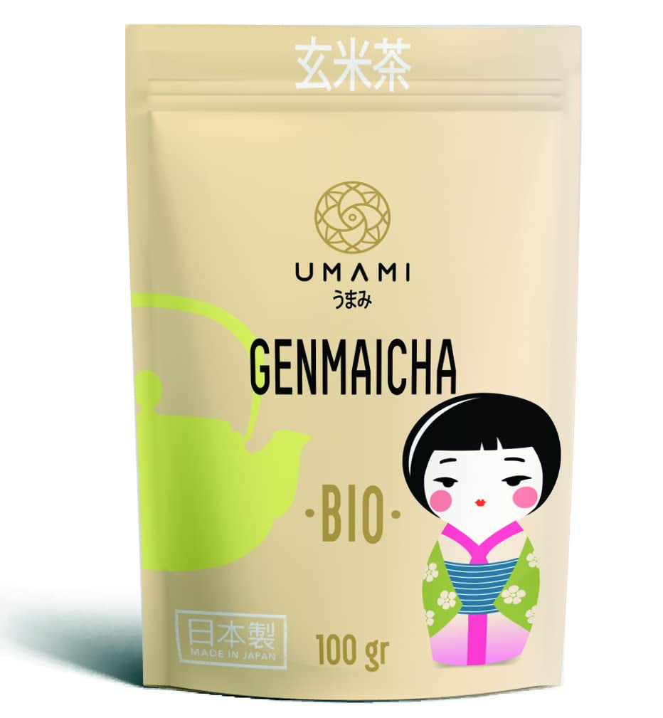Zelený čaj Umami Bio-Genmaicha z japonských kultur, 100 g – Čajové lístky se smaženou rýží -