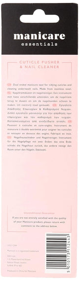 Zatlačovač nehtové kůžičky a čistič nehtů, profesionální nástroj na manikúru/pedikúru, dvouhlavá nerezová ocel, ideální pro zarostlou kůžičku, čistí pod/kolem nehtu, odstraňuje lak na nehty
