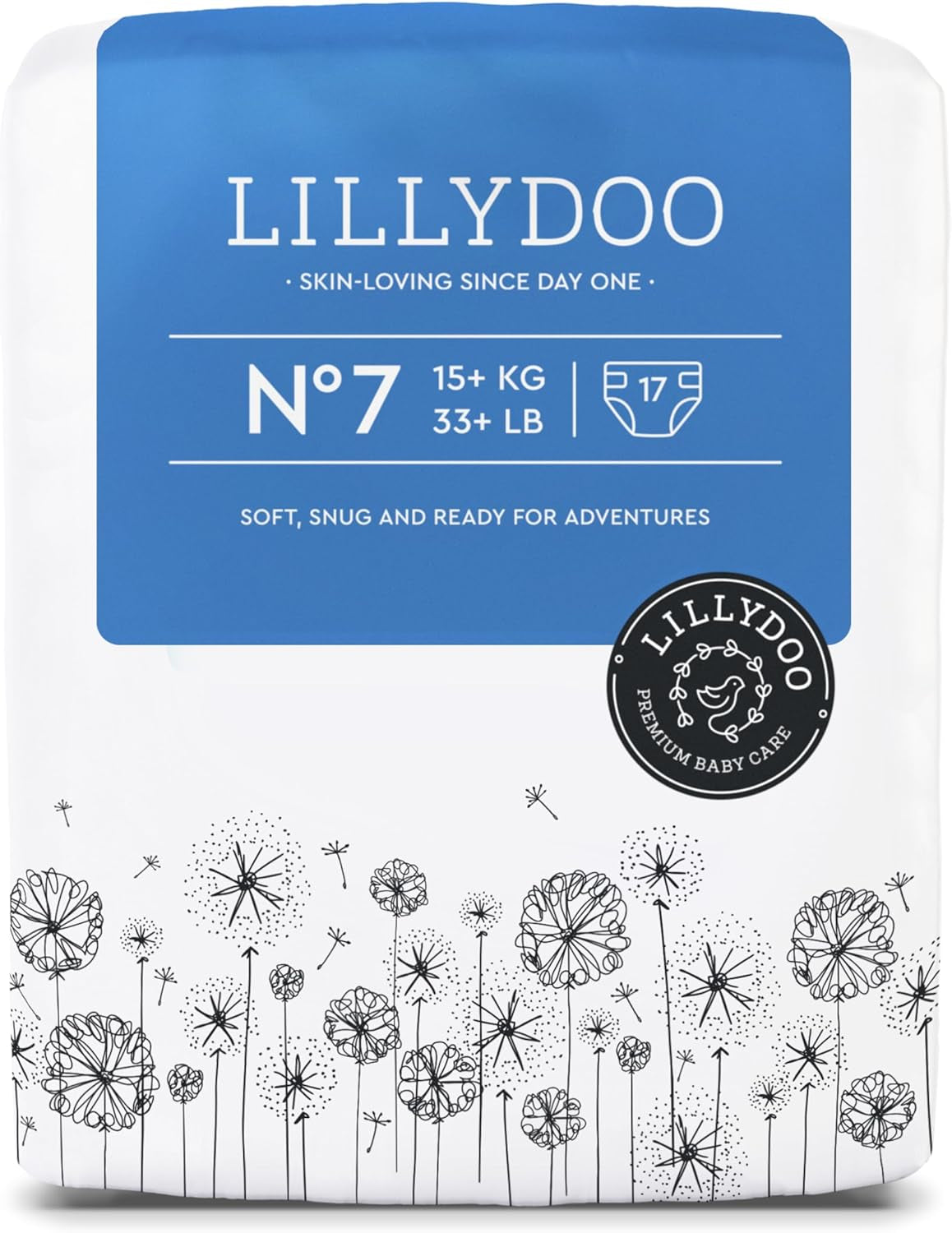 Dětské plenky LILLYDOO šetrné k pokožce – velikost 3 (6–10 kg), 29 kusů, spolehlivá ochrana proti vytečení, měkké, bez parfemace a bez mléka pro citlivou pokožku, dermatologicky testováno