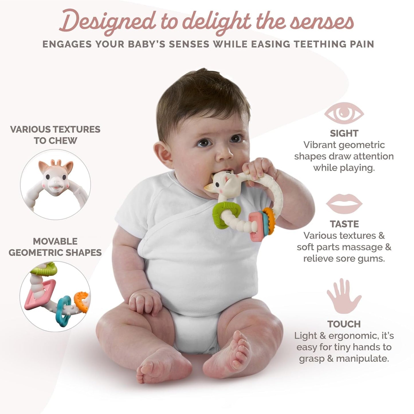 Sophie Girafa – Colors Teething Ring byla 1 jednotka 010120