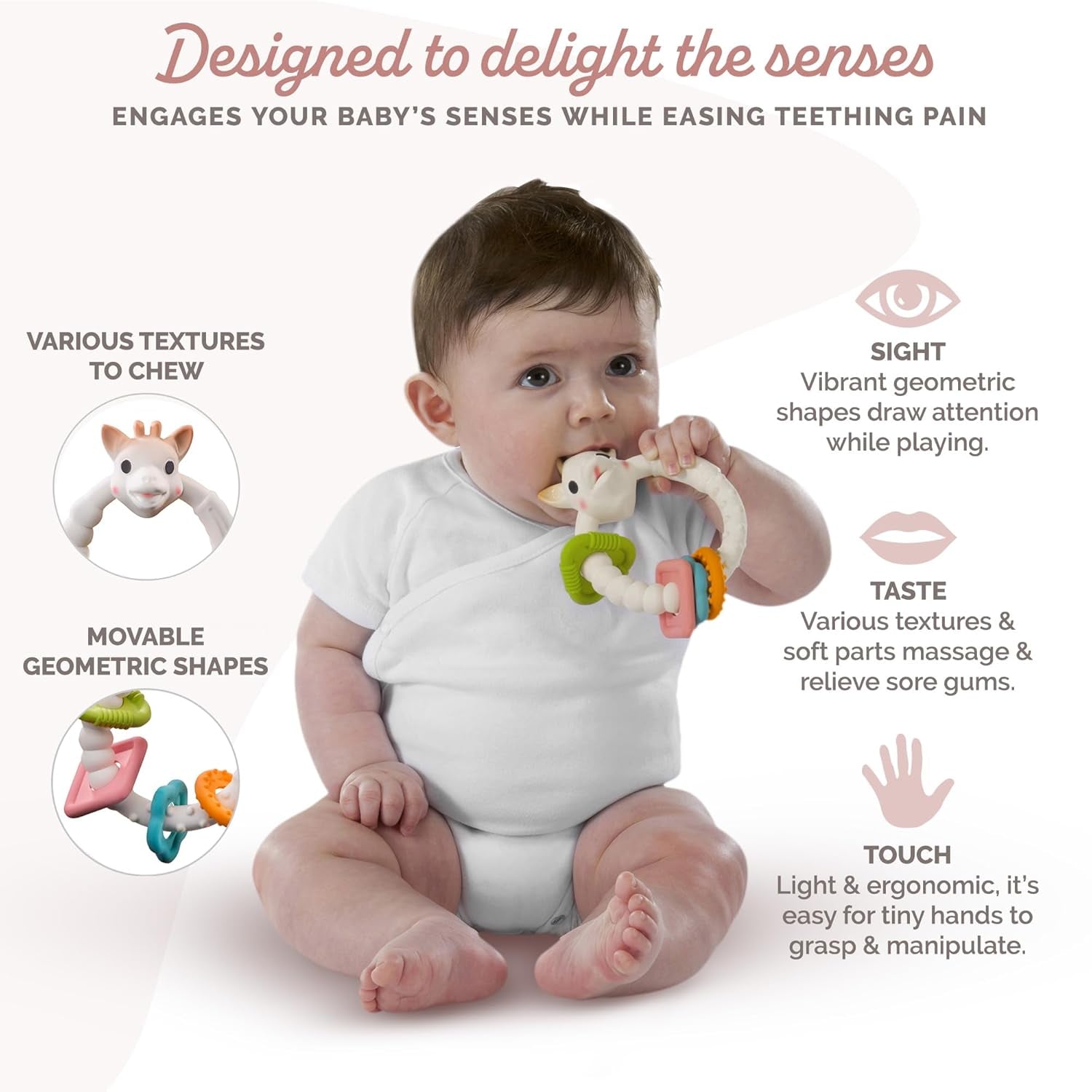 Sophie Girafa – Colors Teething Ring byla 1 jednotka 010120